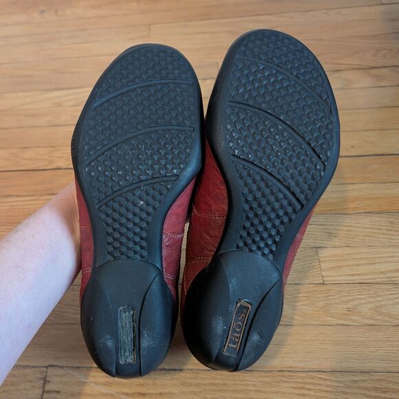 Taos Mary Jane Flats Leather Applique Red Comfort Ballet Shoes Walking Size 6 - Picture 11 of 13